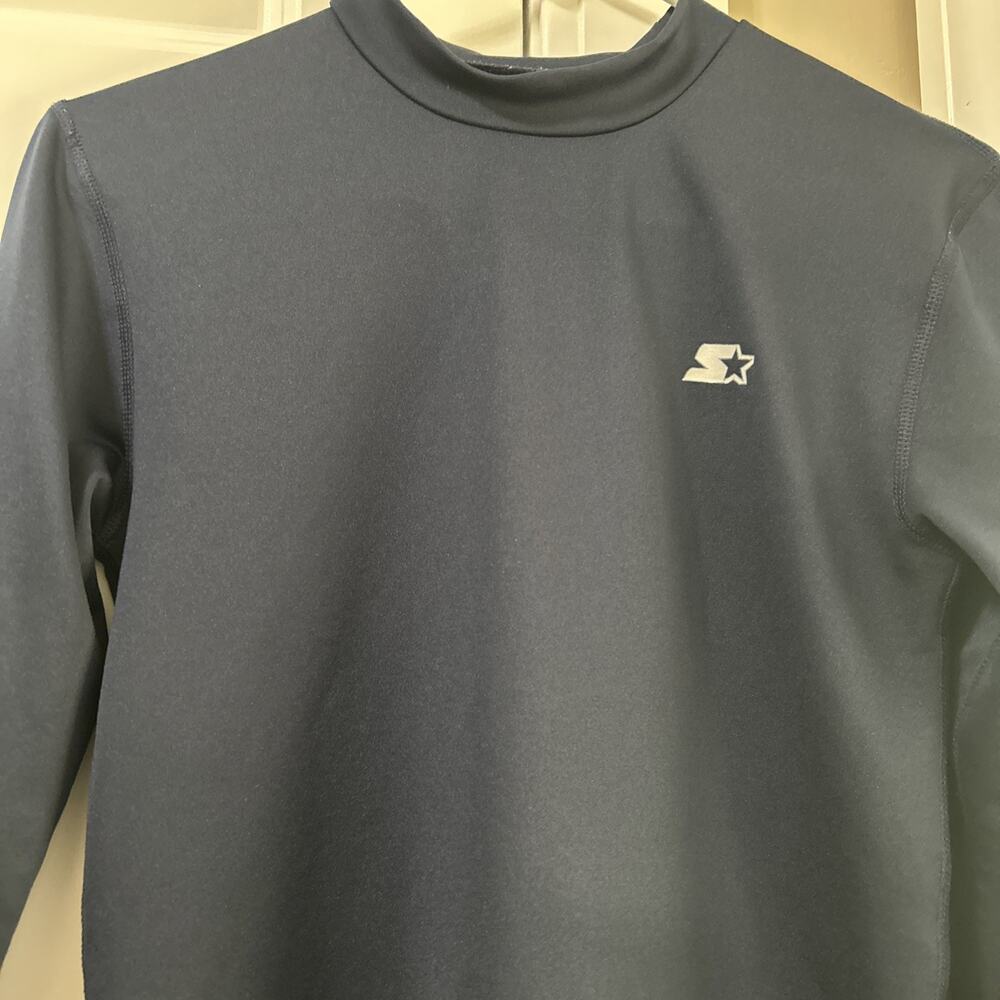 Starter Dri-Star Technical Men's Long Sleeve Shirt, Navy Blue, Small (34/36)